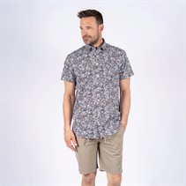 Pre end Herren Oliver Kurzarmhemd Marineblau
