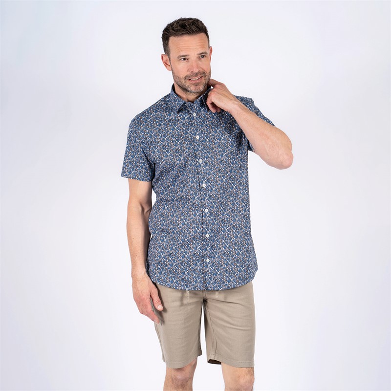 Pre end Herren Oliver Kurzarmhemd Blau - Größen L
