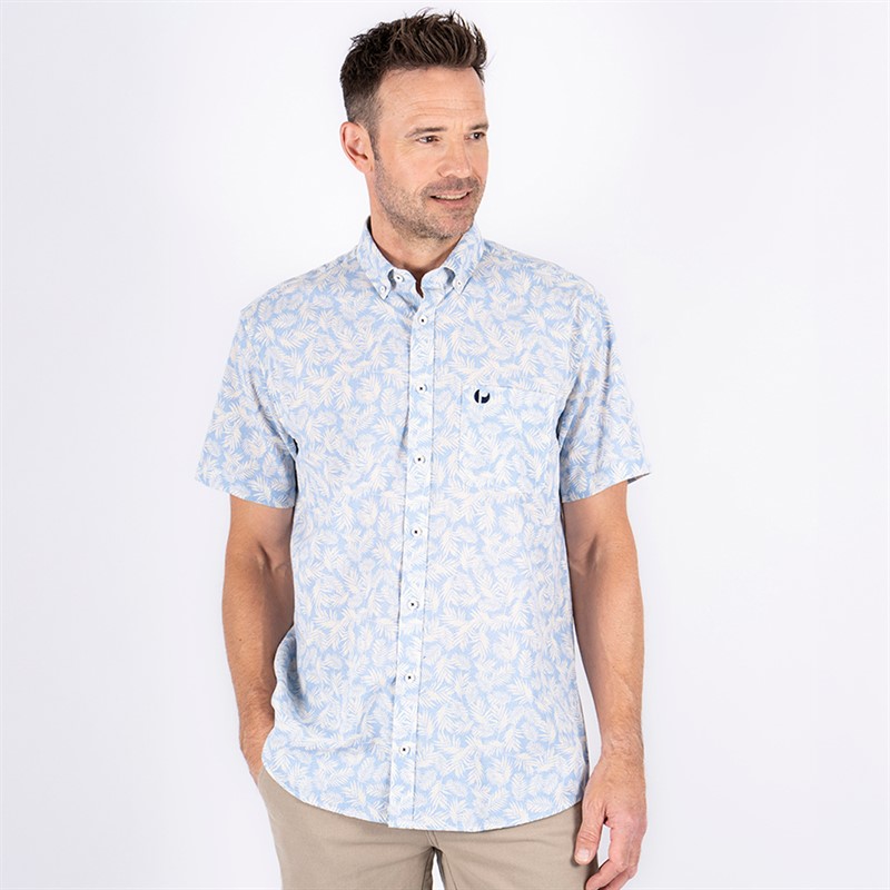 Pre end Herren Darin Kurzarmhemd Blau