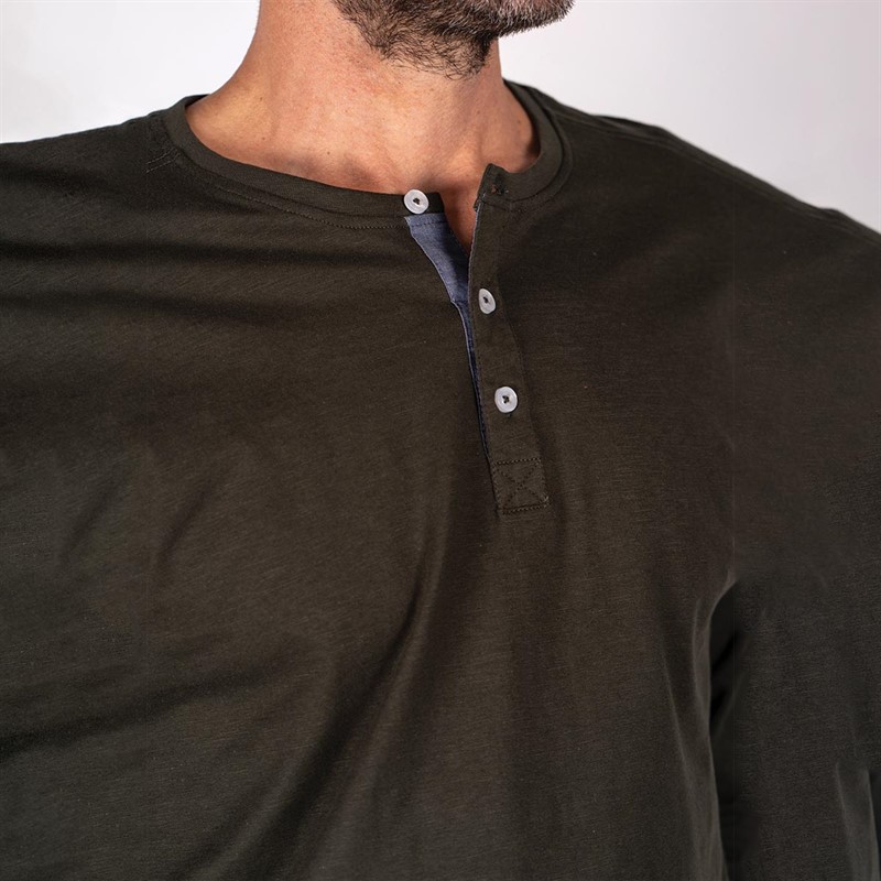 Pre end Herre Pre End Gaston Stripe T-shirts med lange ærmer Mørk Grøn