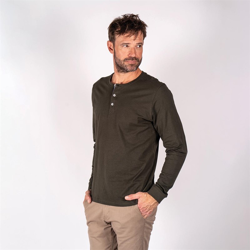 Pre end Herre Pre End Gaston Stripe T-shirts med lange ærmer Mørk Grøn