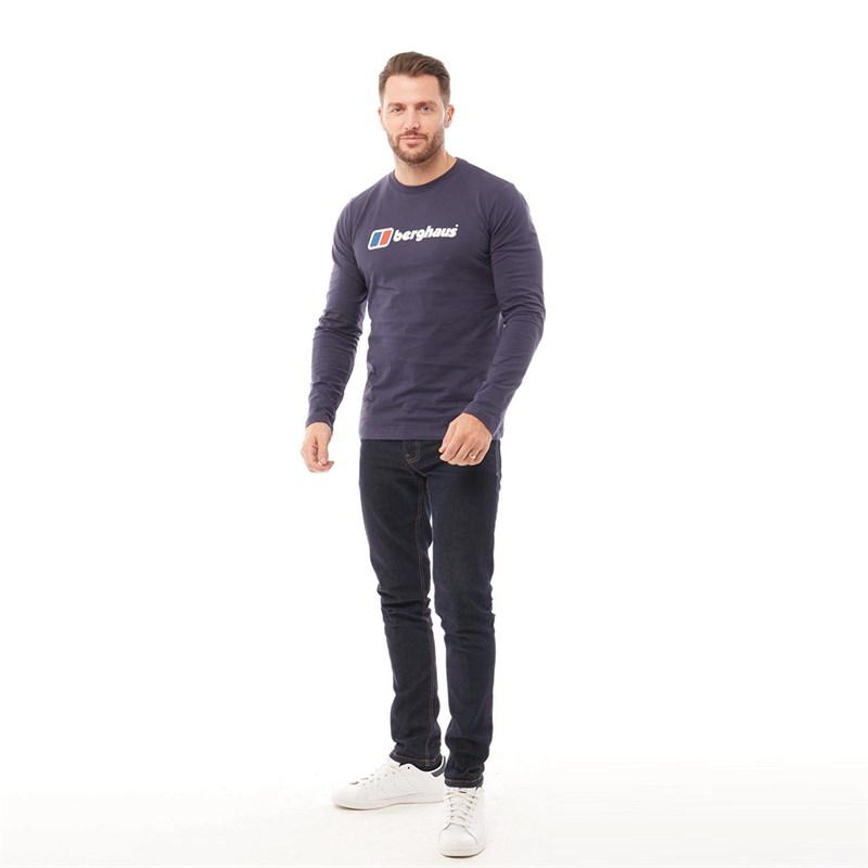 Berghaus Mens Big Logo Long Sleeve T-Shirt Dusk