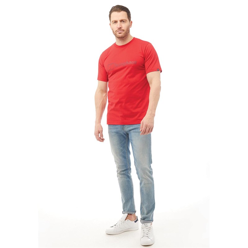 Berghaus Mens Modern Logo T-Shirt Red/Red