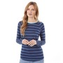 Berghaus Womens Stripe Tee 2.0 Long Sleeve Baselayer Dark Blue/Purple