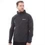 Berghaus Mens Theran Full Zip Hooded Jacket Black/Black