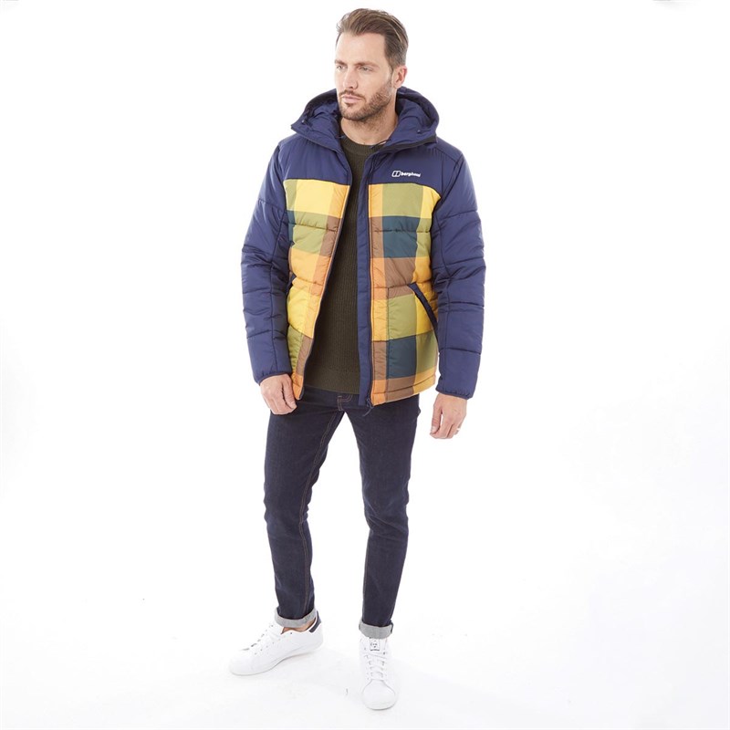 Berghaus Mens Komatiite Synthetic Hydroloft Insulated Jacket Dark Blue/Brown