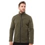 Berghaus Mens Vallen Interactive Fleece Jacket Dark Green/Brown