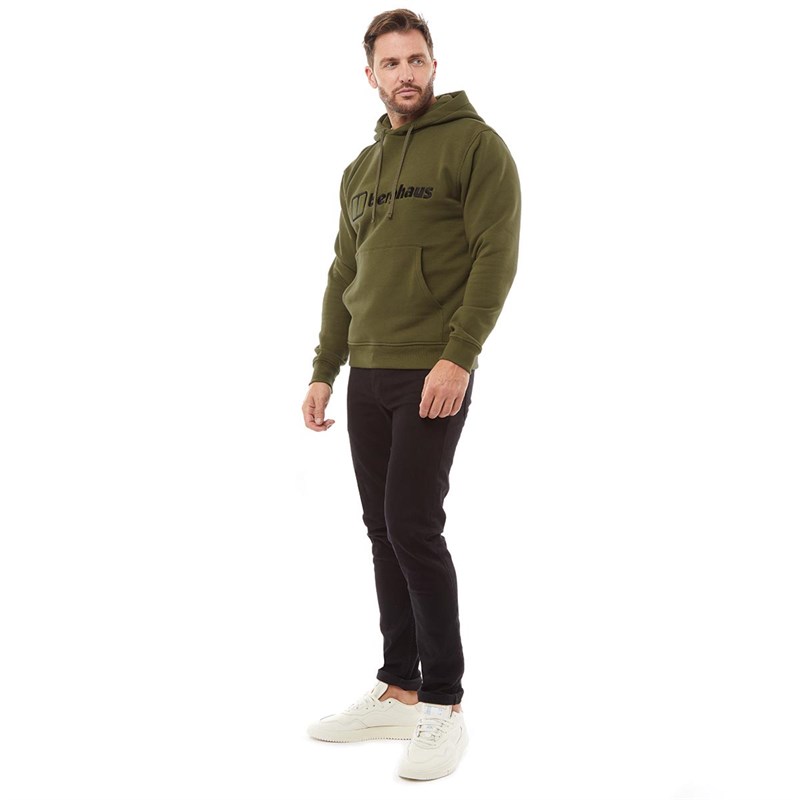 Berghaus Mens Logo Hoodie Dark Green/Dark Green