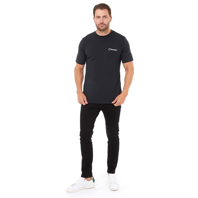 Berghaus Mens Etive Mor Moutain T-Shirt Black/Black