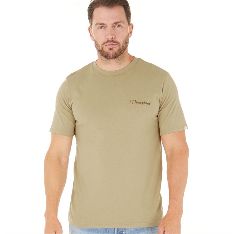 Buy Berghaus Mens Colour Logo T-Shirt Natural