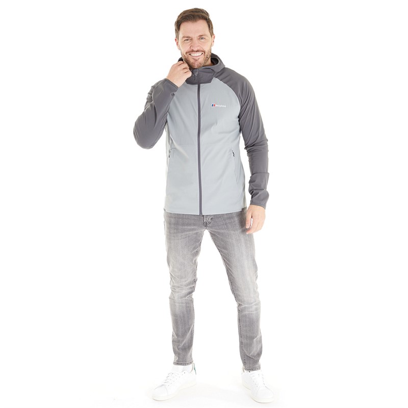 Buy Berghaus Mens Theran Hooded Fleece Grey Grey