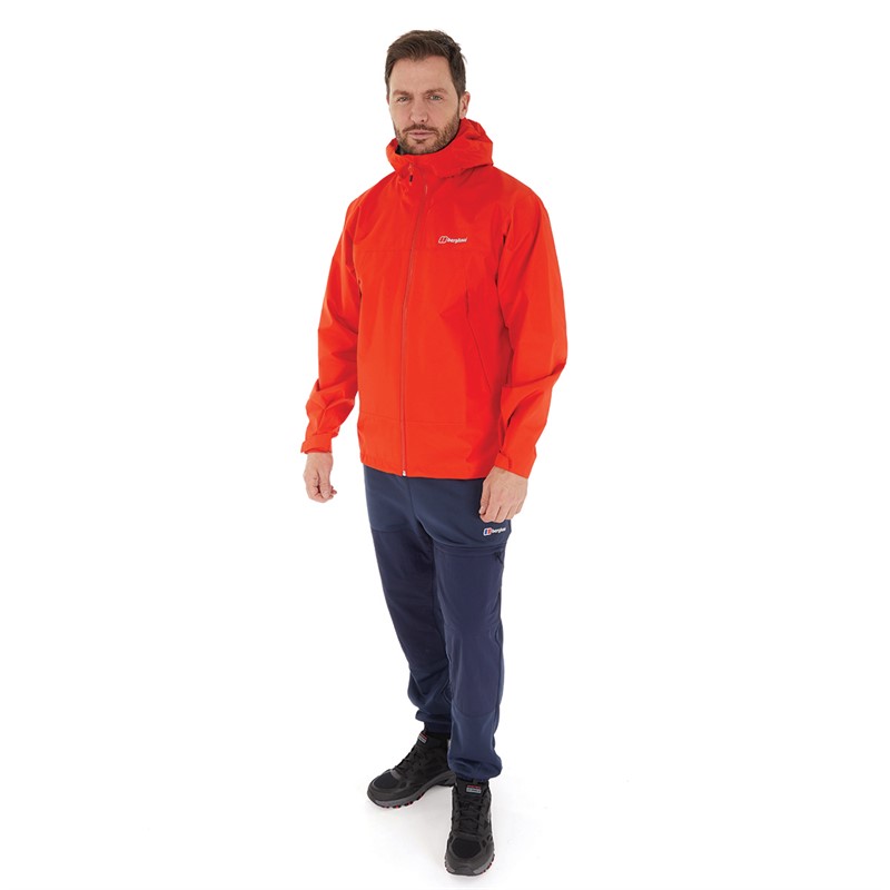 Berghaus Mens Paclite Dynak Gore-Tex Waterproof Shell Jacket Orange