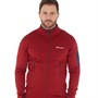 Berghaus Mens Pravitale Mountain 2.0 Fleece Jacket Dark Red/Dark Red