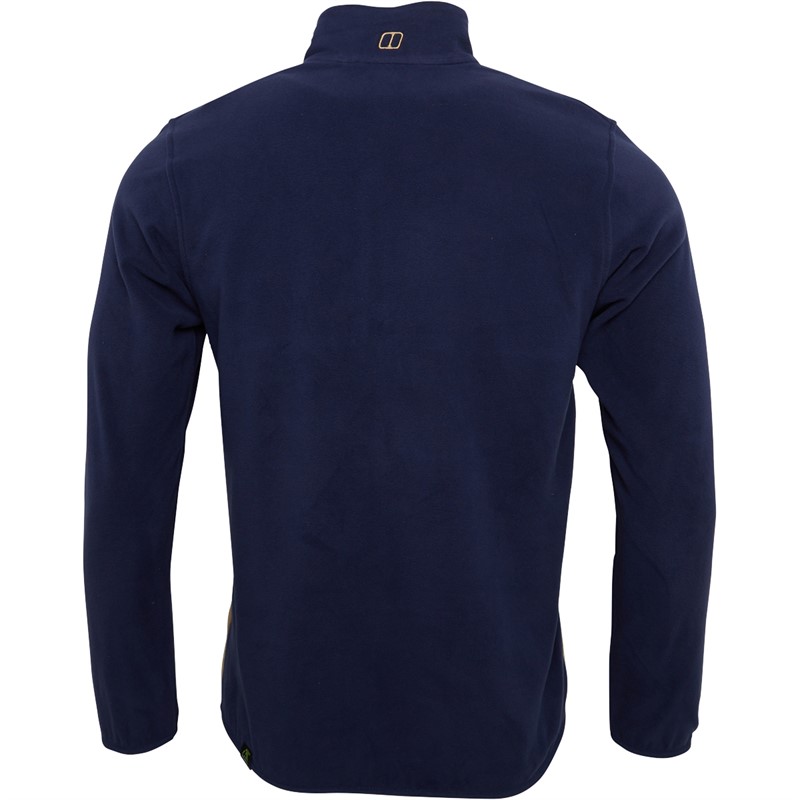 Berghaus Mens Aslam 1/2 Zip Micro Fleece Dark Blue/Natural