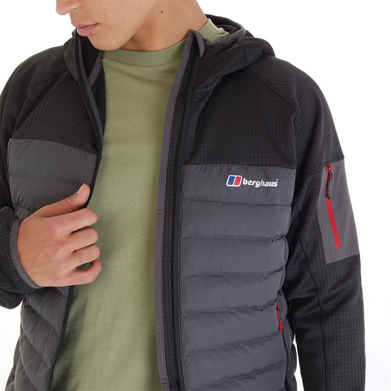 Buy Berghaus Mens Sidley Hybrid Jacket Black Grey