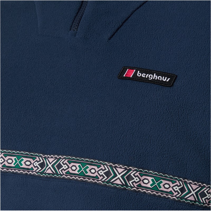 Berghaus Dean Street Oversized Aztec 1/2 Zip Fleece Dark Blue/Dark Blue