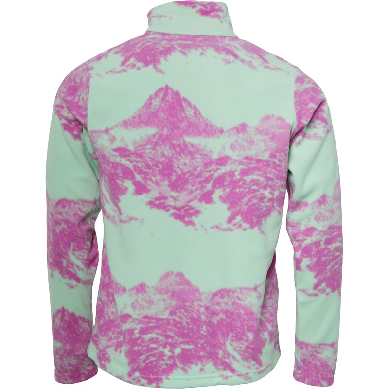 Berghaus Dean Street Prism Print Trango 1/2 Zip Fleece Light Green/Purple