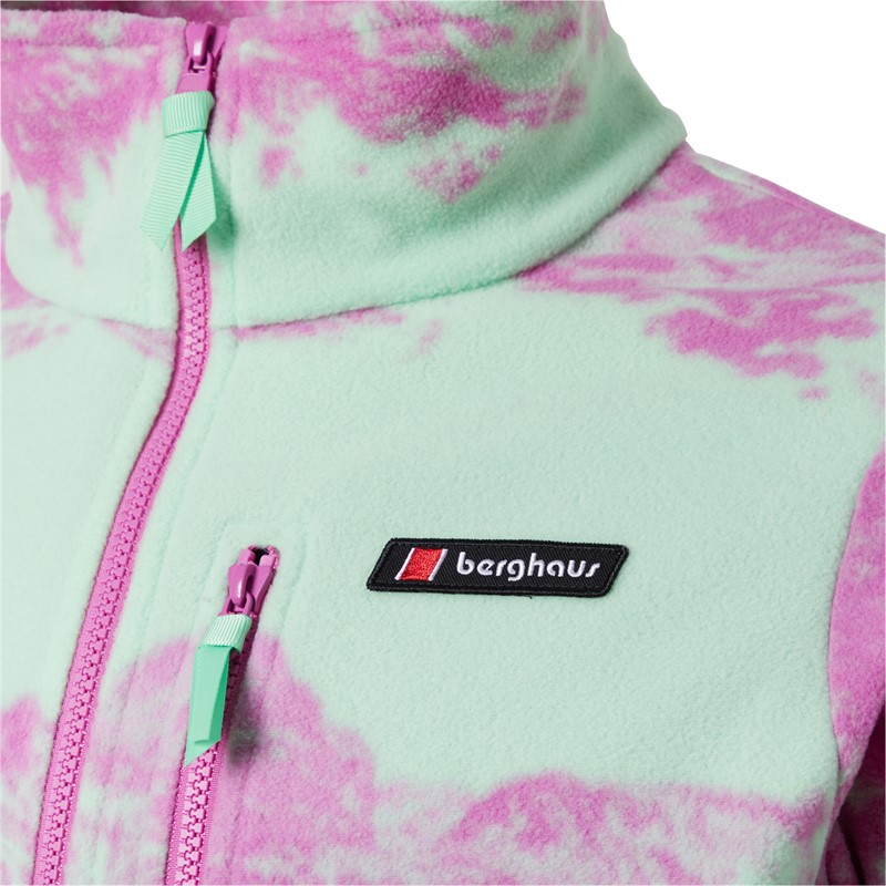 Berghaus Dean Street Prism Print Trango 1/2 Zip Fleece Light Green/Purple