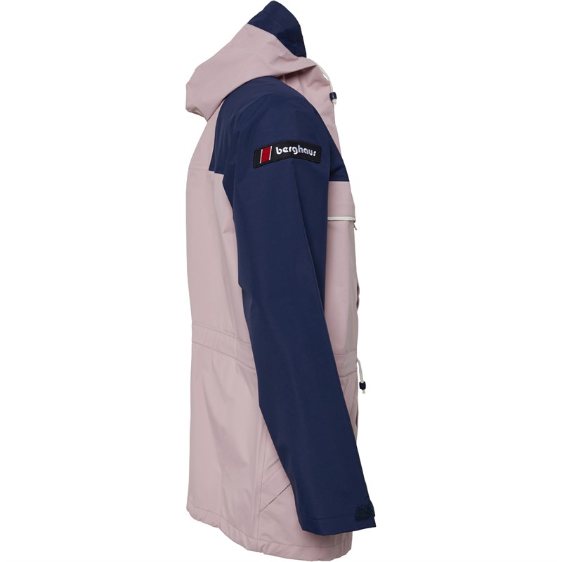 Berghaus Dean Street Tempest 89 3-Layer Hydroshell Waterproof Shell Jacket Light Pink/Dark Blue