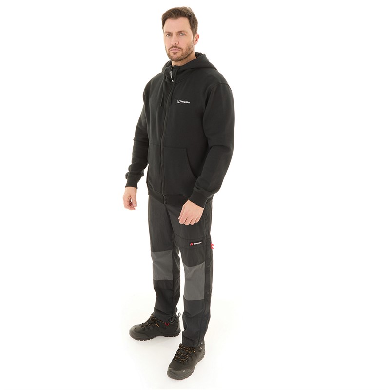 Buy Berghaus Mens Logo Full Zip Fleece Jacket Black/Black