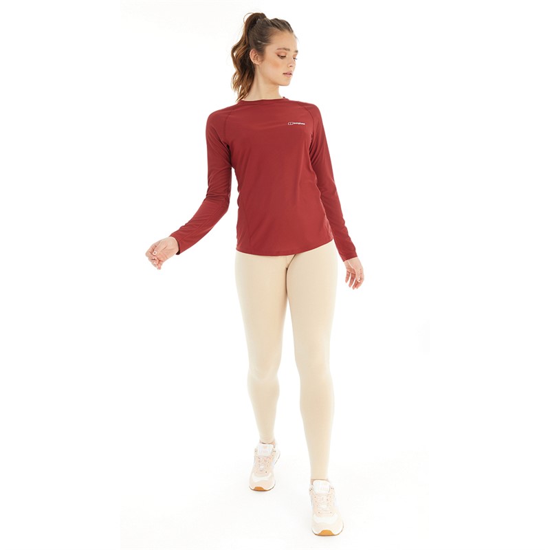 Berghaus Womens 24/7 Tech Long Sleeve Top Dark Red