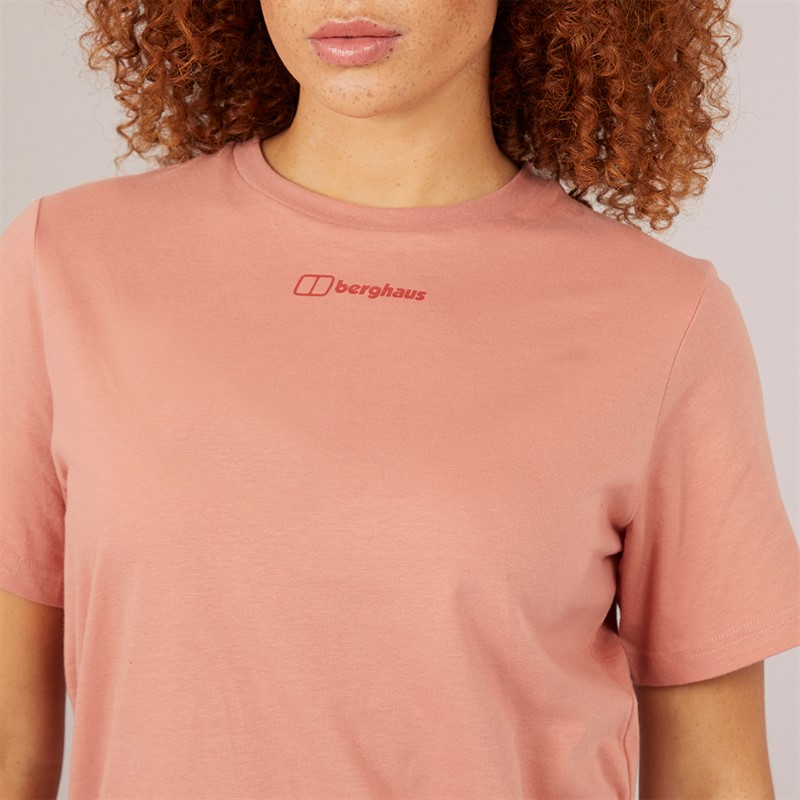 Berghaus Womens Boyfriend Logo T-Shirt Pink