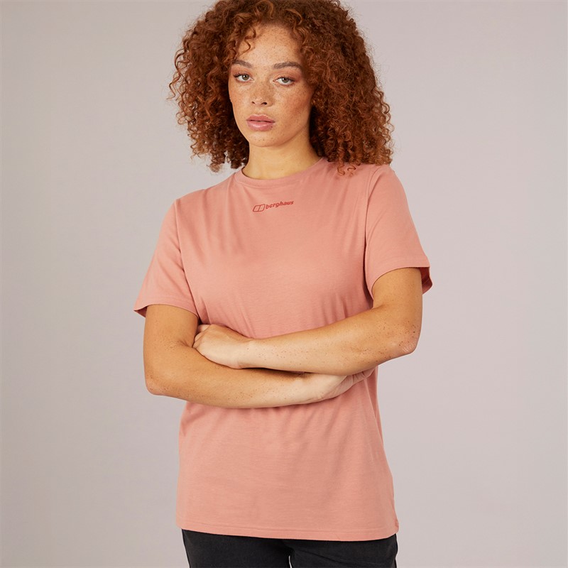 Berghaus Womens Boyfriend Logo T-Shirt Pink