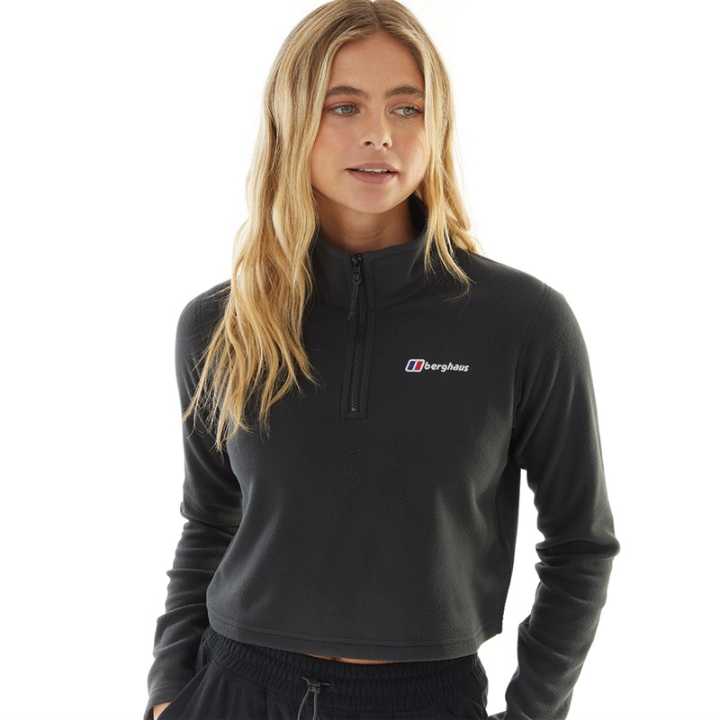 Buy Berghaus Womens Urban Prism Cropped 1 2 Zip Fleece Black