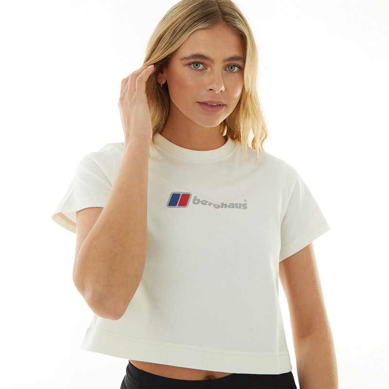 Buy Berghaus Womens Urban Logo Cropped T-Shirt Natural