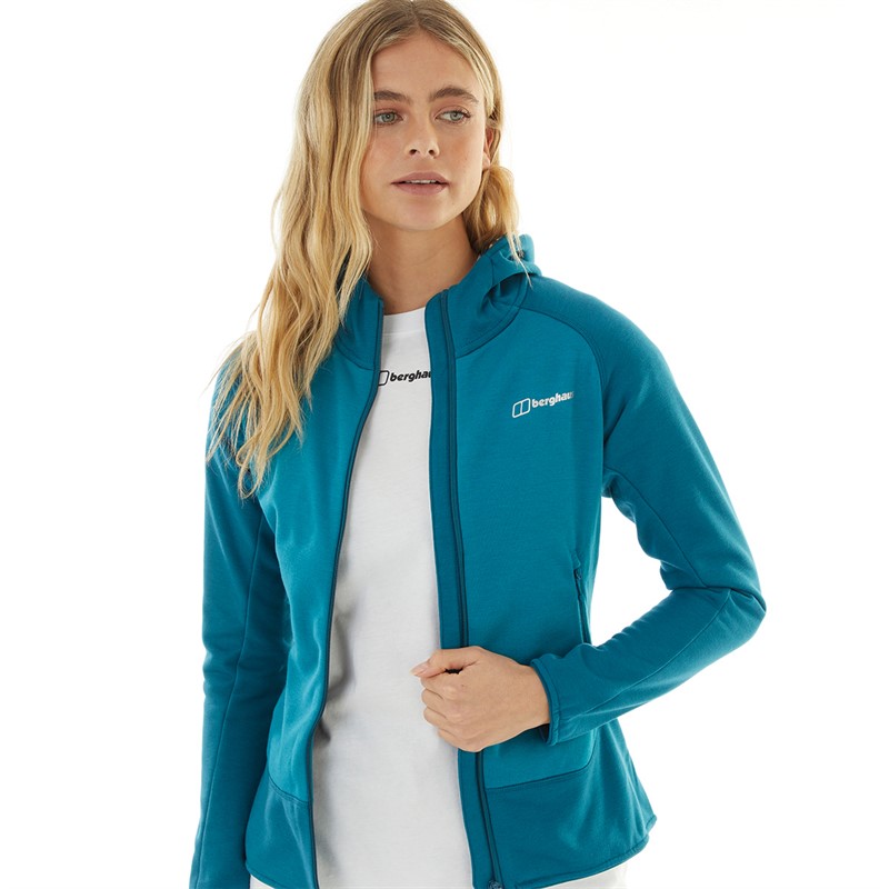 Buy Berghaus Womens Heuberg Full Zip Hoodie Dark Turquoise Dark Turquoise