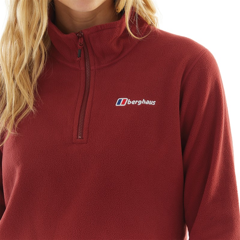 Berghaus Womens Urban Prism Cropped Half Zip Fleece Dark Red