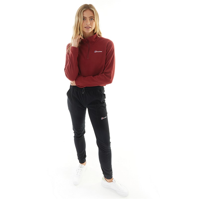 Berghaus Womens Urban Prism Cropped Half Zip Fleece Dark Red