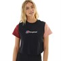 Berghaus Womens Urban Logo Cropped T-Shirt Black/Dark Red