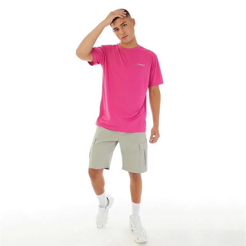 Berghaus Mens Wayside Tech T-Shirt Pink/Pink