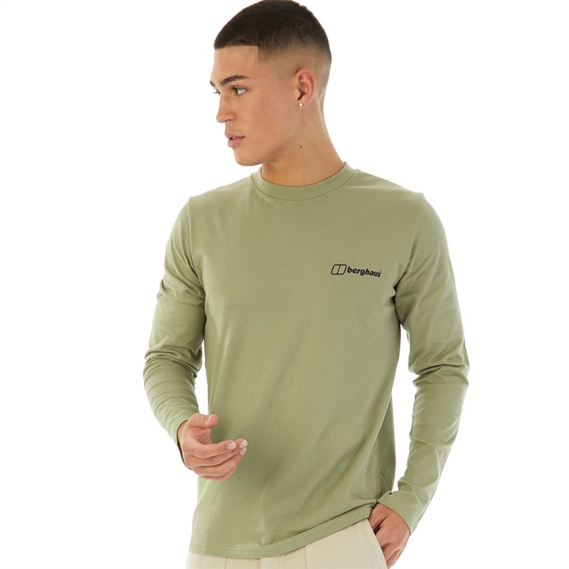 Berghaus Mens Mirror Peak Long Sleeve T-Shirt Green/Green