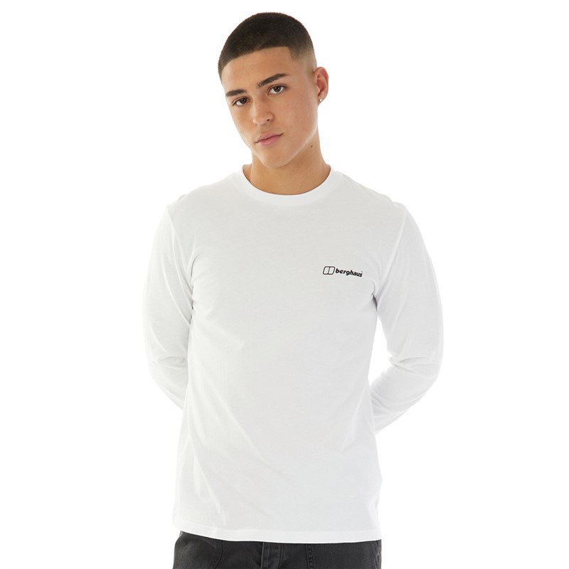 Berghaus Mens Mtn Splice Long Sleeve T-Shirt White/White