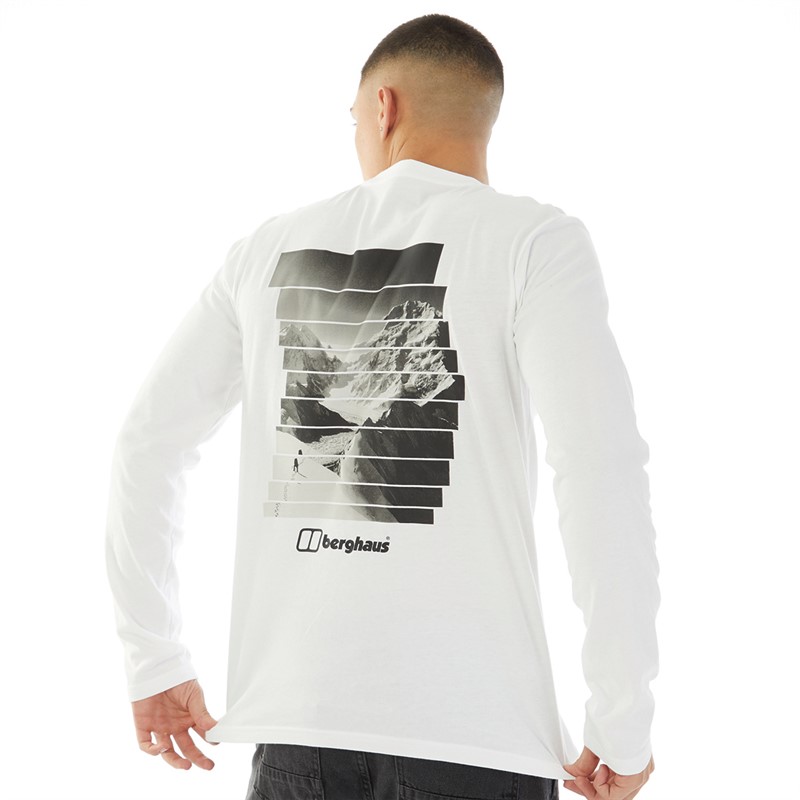 Berghaus Mens Mtn Splice Long Sleeve T-Shirt White/White