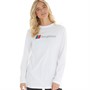 Berghaus Womens Boyfriend Big Classic Logo Long Sleeve T-Shirt White
