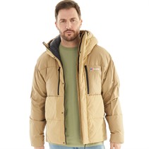 Berghaus Mens Sabber Hydrodown Insulated Padded Hooded Down Jacket Natural/Natural