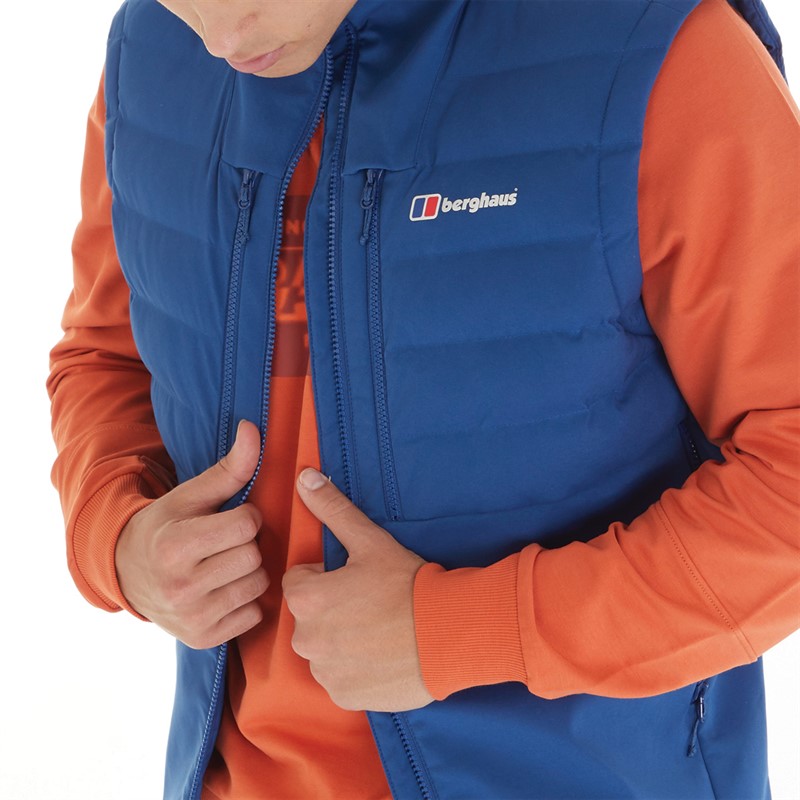 Berghaus Mens Theran Hydroloft Insulated Padded Hybrid Vest Turquoise/Turquoise