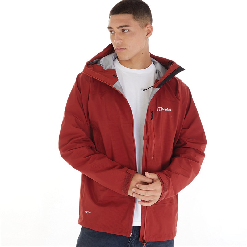 Berghaus Mens Truda Flex Pertex Waterproof Jacket Dark Red/Dark Red