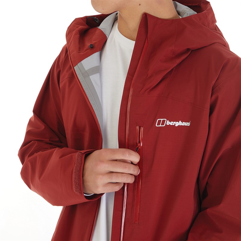 Berghaus Mens Truda Flex Pertex Waterproof Jacket Dark Red/Dark Red