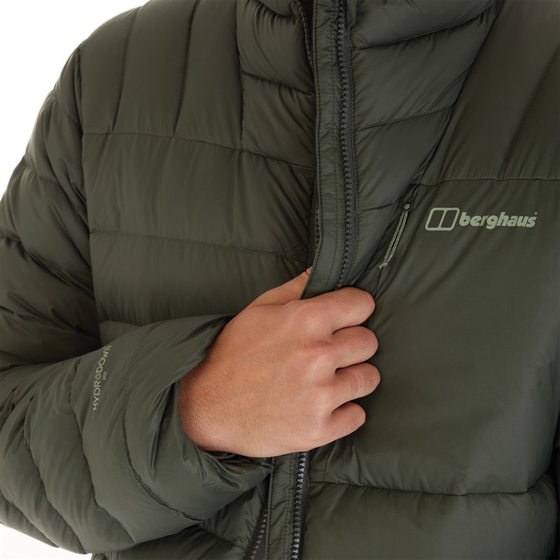 Berghaus Mens Silksworth Hydrodown Insulated Padded Down Jacket Green/Green