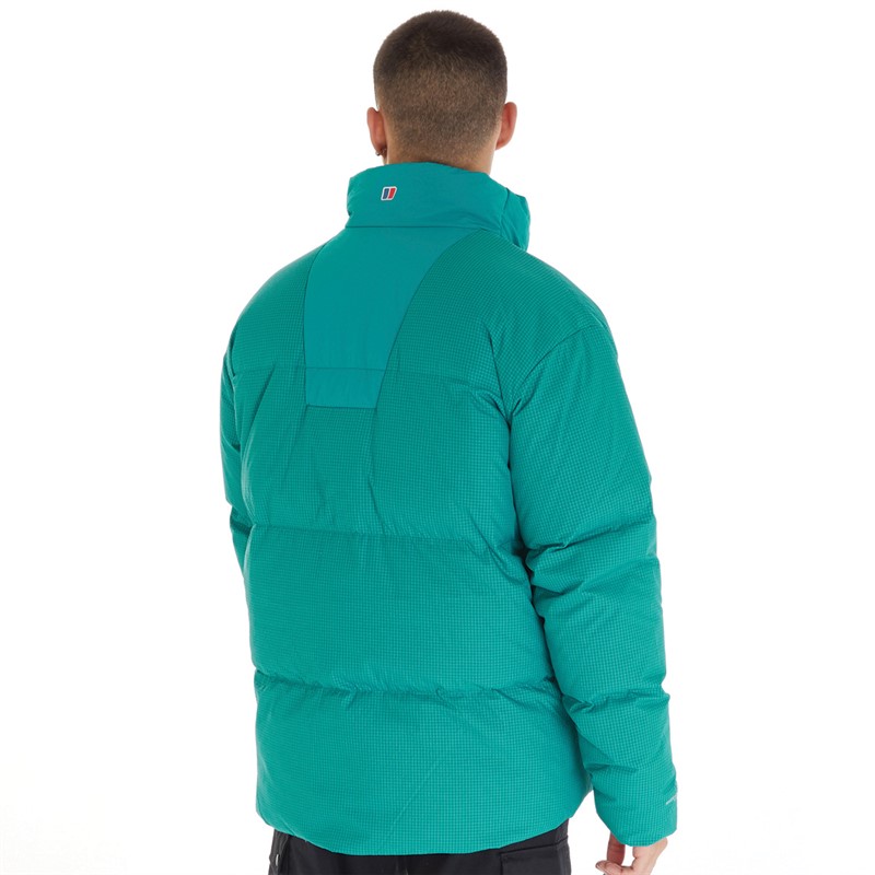 Berghaus Mens Sabber Hydrodown Insulated Padded Down Jacket Turquoise/Turquoise