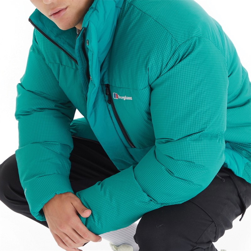 Berghaus Mens Sabber Hydrodown Insulated Padded Down Jacket Turquoise/Turquoise