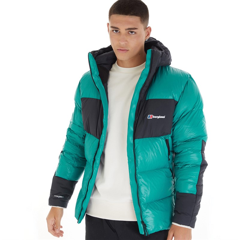 Berghaus Mens Urban Arkos Reflect Hydrodown Insulated Padded Hooded Down Jacket Turquoise/Black