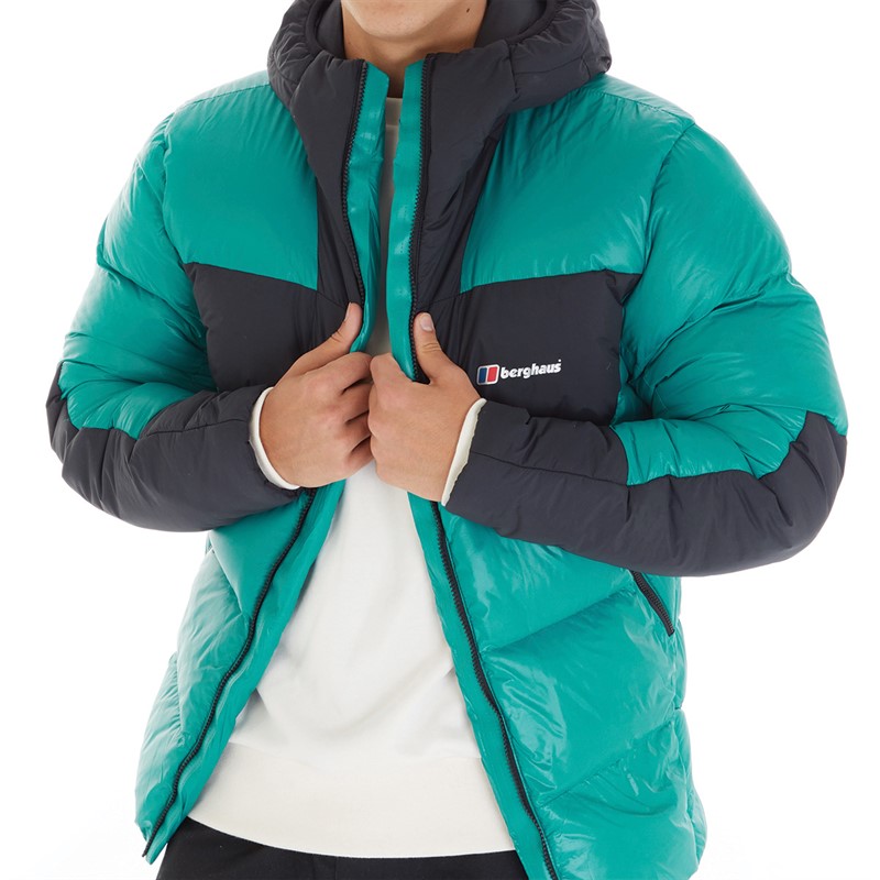 Berghaus Mens Urban Arkos Reflect Hydrodown Insulated Padded Hooded Down Jacket Turquoise/Black