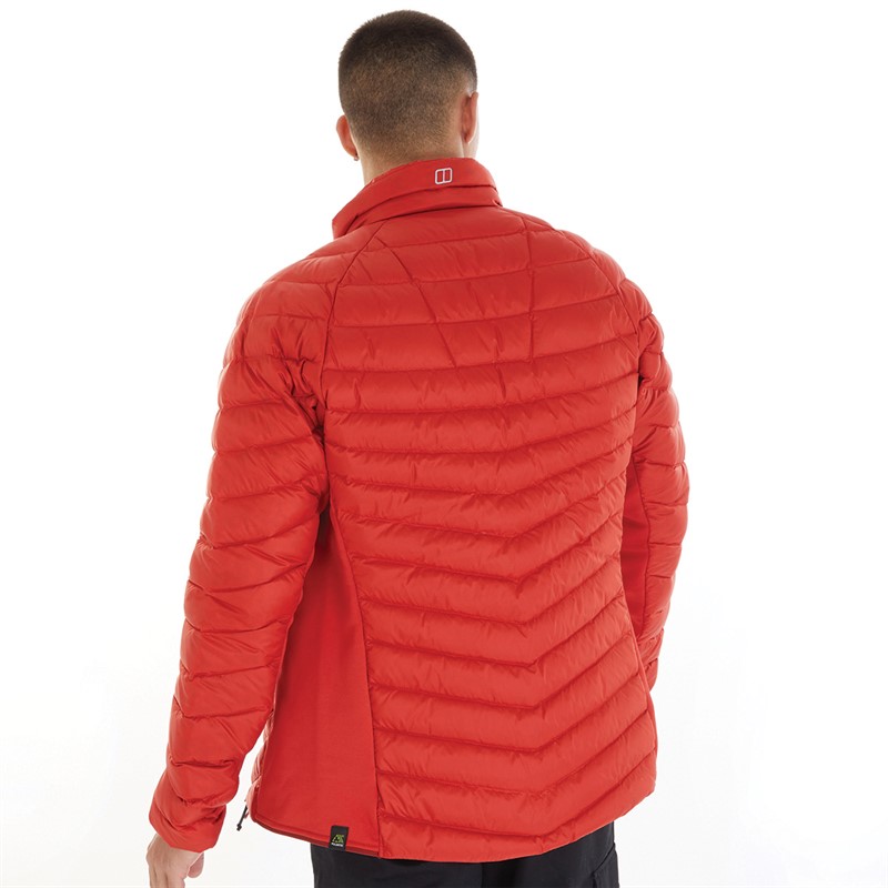 Berghaus Mens Tephra Stretch Reflect 2.0 Hydrodown Insulated Padded Down Jacket Red/Red