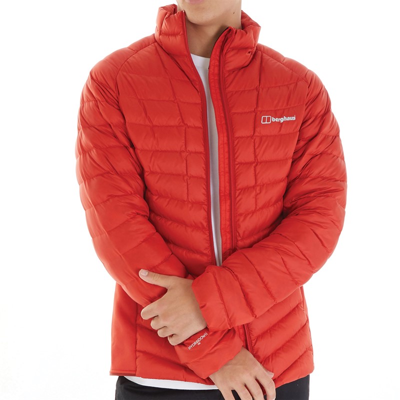 Berghaus Mens Tephra Stretch Reflect 2.0 Hydrodown Insulated Padded Down Jacket Red/Red