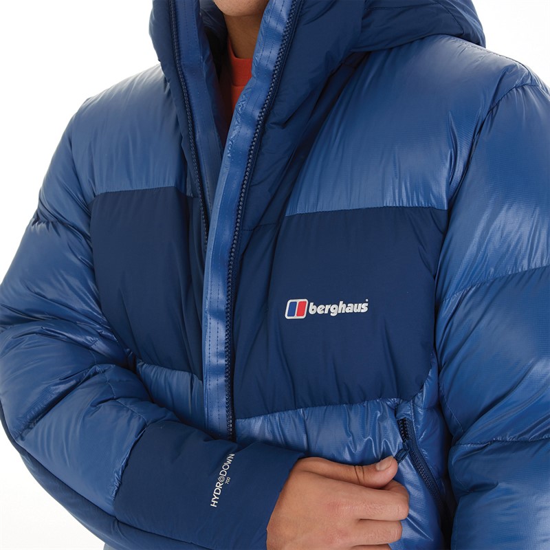 Berghaus Mens Urban Arkos Reflect Hydrodown Insulated Padded Hooded Down Jacket Blue/Blue